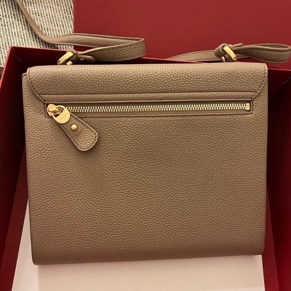 Salvatore Ferragamo Grained Calfskin Mya Flip Lock Shoulder Bag - Picture 5 of 11